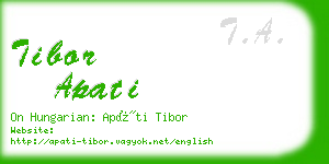 tibor apati business card